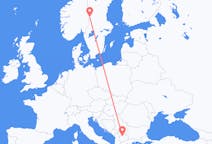 Flyg från Rörbäcksnäs, Sverige till Skopje, Nordmakedonien
