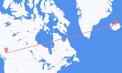 Flyreiser fra byen Williams Lake, Canada til byen Akureyri, Island