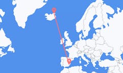 出发地 冰岛出发地 索斯霍恩目的地 西班牙穆尔西亚的航班