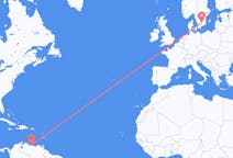 Flights from Caracas to Växjö