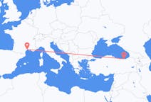 出发地 土耳其出发地 特拉布宗目的地 法国蒙彼利埃的航班