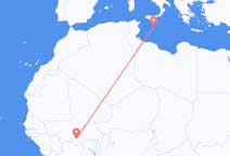 Flyg från Bobo-Dioulasso, Burkina Faso till Malta (kommun), Burkina Faso