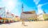 Photo of Tallinn Town Hall Square and old city panoramic scenery view, Estonia.