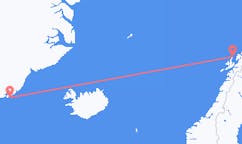 Flyg från Kulusuk, Grönland till Andenes, Norge