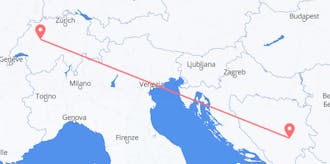 Flyreiser fra Sveits til Bosnia og Hercegovina