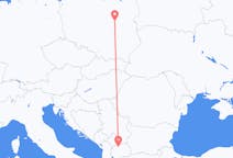 Flights from the city of Warsaw to the city of Skopje