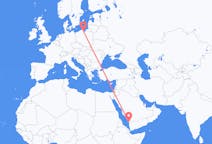 Flights from Jizan, Saudi Arabia to Gdańsk, Poland