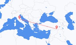 이탈리아 페루자에서 출발해 터키 마르딘에게(으)로 가는 항공편