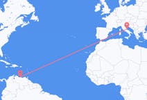 Flyreiser fra Caracas, Venezuela til Pescara, Italia