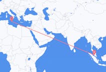 Vluchten van Kuala Lumpur, Maleisië naar Malta, Malta