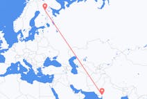Flyreiser fra Ahmadabad, India til Kuusamo, Finland