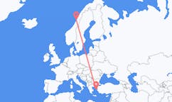 Flights from Sandnessjøen, Norway to Chios, Greece