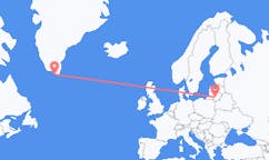 Flyg från Kaunas, Litauen till Nanortalik, Grönland
