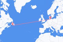 Vluchten van Saint-Pierre, Saint-Pierre en Miquelon naar Lübeck, Duitsland