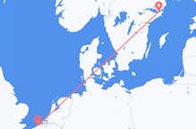 Flyreiser fra Ostend, Belgia til Stockholm, Sverige