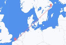 Flyrejser fra Ostend, Belgien til Stockholm, Sverige
