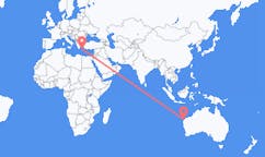 Flyg från Exmouth, Australien till Santorini, Grekland