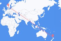 出发地 新西兰旺加雷目的地 挪威奥斯陆的航班