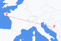 Flyg från Lorient till Sarajevo