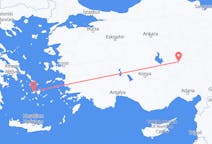 ギリシャのパロス島からから、トルコのネヴシェヒルまでのフライト
