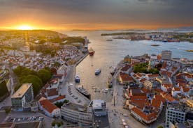 Vagen old town aerial panoramic view in Stavanger, Norway. Stavanger is a city and municipality in Norway.