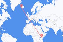 Flyreiser fra Nairobi, Kenya til Reykjavík, Island