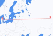 Flyg från Jekaterinburg, Ryssland till Århus, Danmark