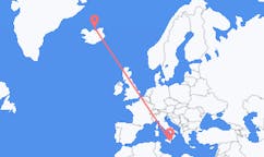 Flyrejser fra Grimsey, Island til Catania, Italien