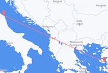 Fly fra Mytilene til Ancona