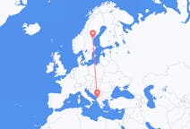 Flyreiser fra Tirana, Albania til Sundsvall, Sverige