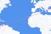 Flyreiser fra Bucaramanga, Colombia til Istanbul, Tyrkia