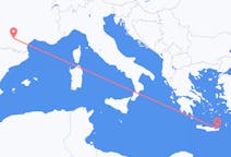 Flyrejser fra Sitia, Grækenland til Toulouse, Frankrig