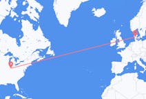 Flüge von Indianapolis, die Vereinigten Staaten nach Billund, Dänemark