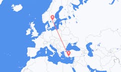 Vols d'Antalya, Turquie à Örebro, Suède
