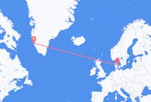 Flyg från Århus, Danmark till Nuuk, Grönland