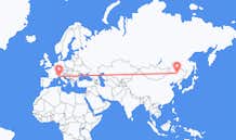 Flyreiser fra Daqing, Kina til Genova, Italia