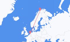 Flüge von Sørkjosen, Norwegen nach Rotterdam, die Niederlande
