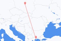 Flyreiser fra Kavala, Hellas til Łódź, Polen