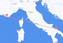 Flyg från Toulon, Frankrike till Bari, Italien