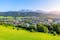 Photo of panoramic aerial view of Schladming, Austria.