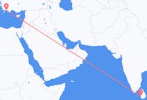 Flights from Colombo to Dalaman