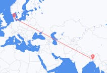 Flights from Agartala, India to Billund, Denmark