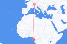 Flyreiser fra São Tomé, til Milano