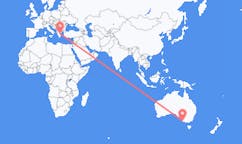 Flyreiser fra Mount Gambier, Australia til Skiathos, Hellas