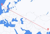 Flyg från Liuzhou, Kina till Ålesund, Norge
