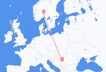 Flyg från Belgrad, Serbien till Oslo, Norge