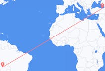 Flyreiser fra Cochabamba, Bolivia til Trabzon, Tyrkia