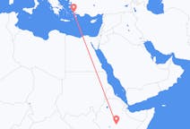 出发地 埃塞俄比亚出发地 戈巴目的地 土耳其哈利卡那索斯的航班