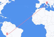 Flyg från La Paz, Bolivia till Pescara, Italien