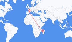 Flights from Morondava, Madagascar to Reus, Spain